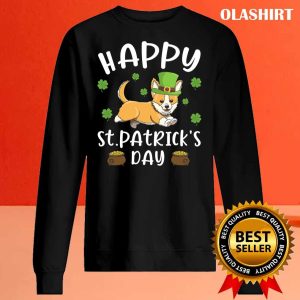 Happy St Patricks Day Funy Saint Patricks Corgi Dog Shirt 2