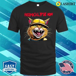 Hissing Cat T shirt Mean Hissing Cat Hisspocalypse Now T shirt 1