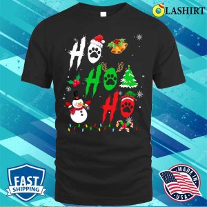 Ho Ho Ho Paw Christmas Funny Dog Lover Shirt