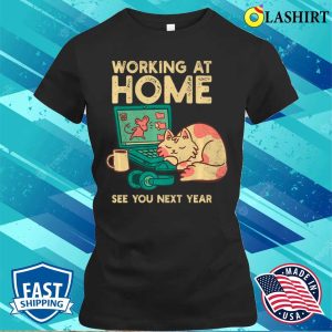 Home Office Cat Shirt, Funny And Adorable Cat Design On Comfortable T-shirt