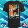 Horse Dad Like A Regular Dad But Cooler Fathers Day Vintage Retro Horses Lovers T-shirt