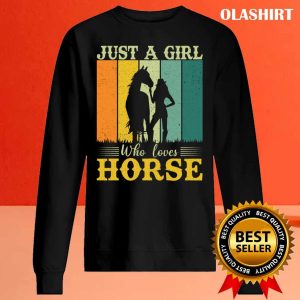 Horse Shirt Just a girl who loves horses Shirt Horse Lover Tee Horse Girl Shirt 2