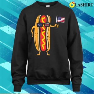 Hotdog Sunglasses American Flag Usa Funny 4th Of July Fourth T shirt 4