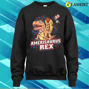 Hotdog T Rex Dinosaur 4th Of July Amerisaurus Funny Gifts T shirt 4