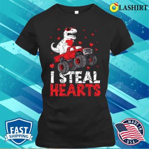 I Steal Hearts T shirt I Steal Hearts Dinosaur Valentines Day T shirt 2