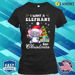 I Want A Elephant For Christmas Baby Elephants Christmas T shirt 2