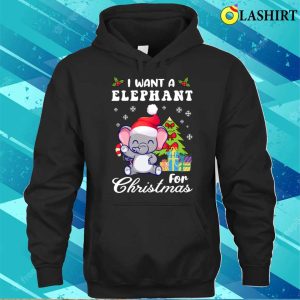 I Want A Elephant For Christmas Baby Elephants Christmas T shirt 3