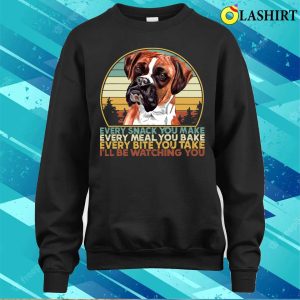 Ill Be Watching for You Boxer Lover Christmas Boxers Dog T Shirt 4