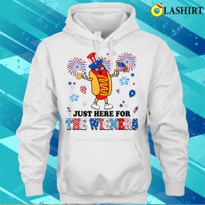 Im Just Here For The Wieners 4th Of July Usa T shirt 3