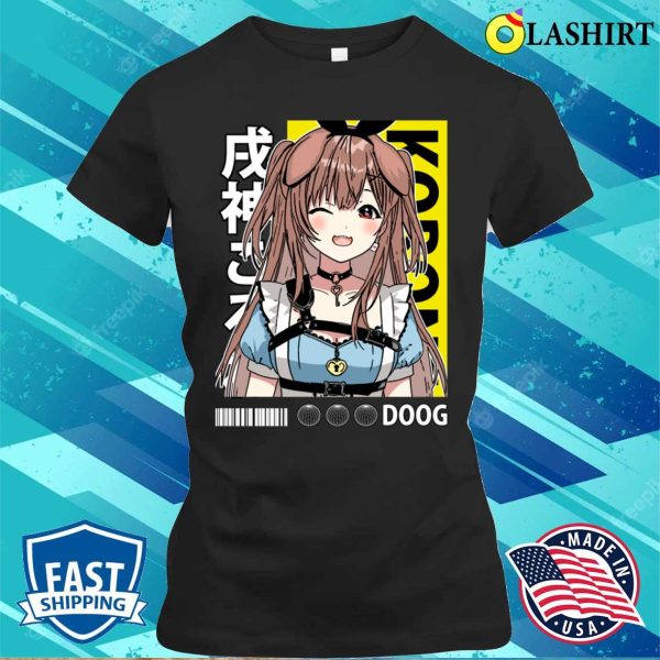 Inugami Korones Adorable Wink Featured On T-shirt