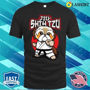 Jiushih Tzu Jiujitsu Kawaii Shih Tzu Martial Arts T-shirt