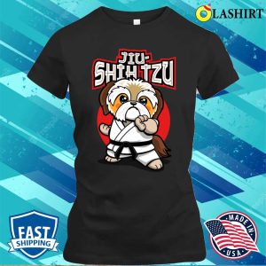 Jiushih Tzu Jiujitsu Kawaii Shih Tzu Martial Arts T-shirt