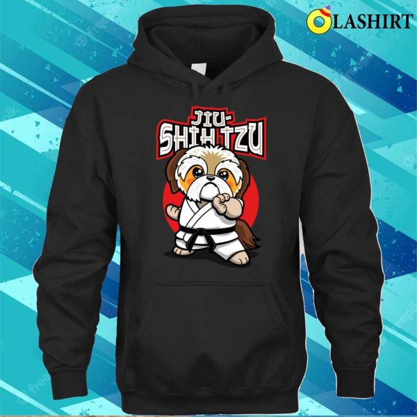 Jiushih Tzu Jiujitsu Kawaii Shih Tzu Martial Arts T-shirt