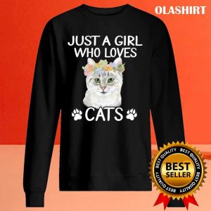 Just A Girl Who Loves Cats T shirt 2