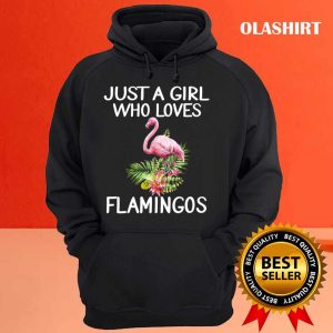 Just A Girl Who Loves Flamingo T shirt 3