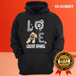 Love Cocker Spaniel Floral Dog Lover Gift T shirt 3