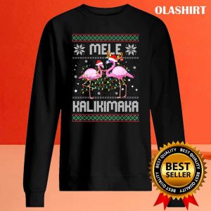 Mele Kalikimaka Merry Christmas Flamingo Hawaiian Santa T shirt 2