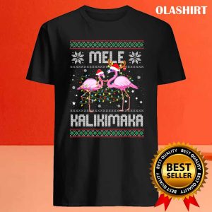 Mele Kalikimaka Merry Christmas Flamingo Hawaiian Santa T shirt 4