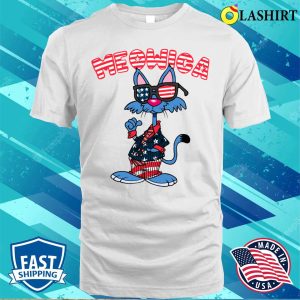 Meowica T shirt Meowica Usa American Flag Cat T shirt 2