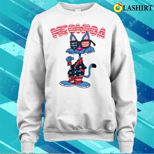 Meowica T shirt Meowica Usa American Flag Cat T shirt 4