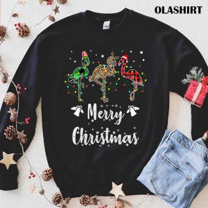 Merry Christmas Flamingo T-shirt , Trending Shirt