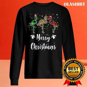 Merry Christmas Flamingo T shirt Trending Shirt 2