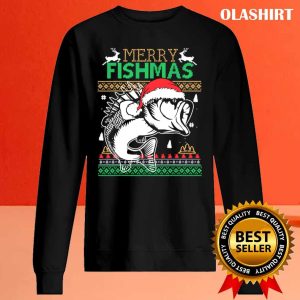 Merry Fishmas Funny Merry Christmas Fishing Lover T shirt 2