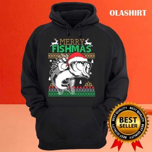 Merry Fishmas Funny Merry Christmas Fishing Lover T shirt 3