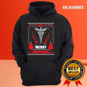 Merry Nursemas Ugly Christmas Sweater Nurse T shirt 3