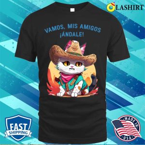 Mexican Cat T shirt Vamos Andale Mexican Cat T shirt 1