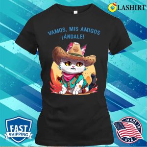 Mexican Cat T-shirt, Vamos Andale Mexican Cat T-shirt