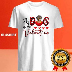 My Dachshund Weenie Dog Is My Valentine Shirt 4