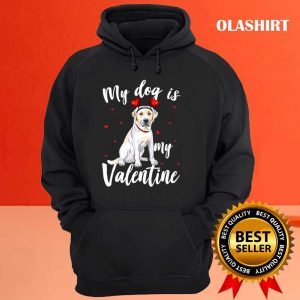 My Dog Is My Valentine Rose Labrador T shirt 3