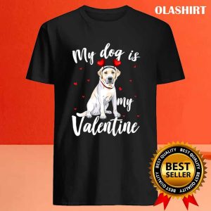 My Dog Is My Valentine Rose Labrador T shirt 4