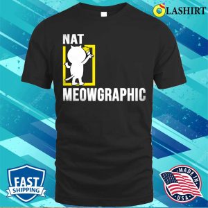 Nat Meographic Funny Hilarious Cat Expression Flannel T-shirt