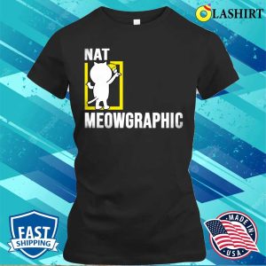 Nat Meographic Funny Hilarious Cat Expression Flannel T-shirt