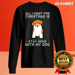 New All I Want For Christmas Is Stay Home With My Dog T-shirt