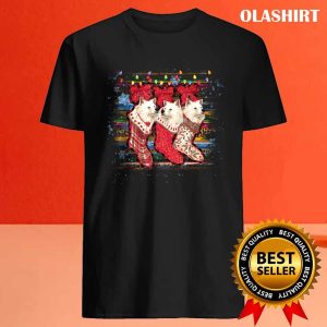 New American Indian In Socks Dog Christmas T shirt 4