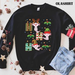 New Axolotl Ho Ho Ho Merry Christmas Xmas T-shirt