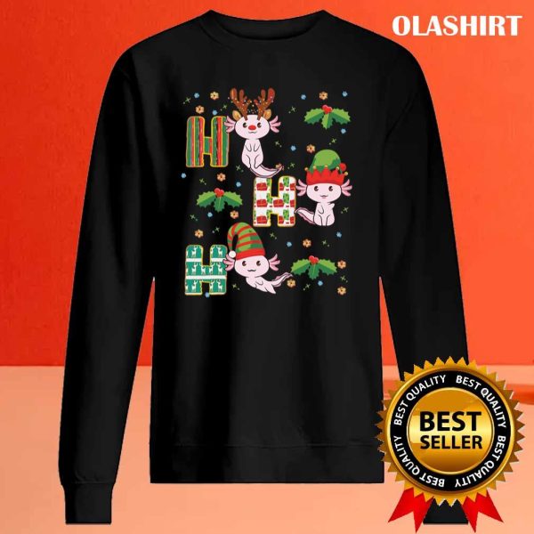 New Axolotl Ho Ho Ho Merry Christmas Xmas T-shirt