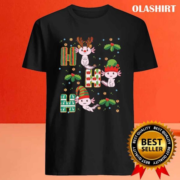 New Axolotl Ho Ho Ho Merry Christmas Xmas T-shirt