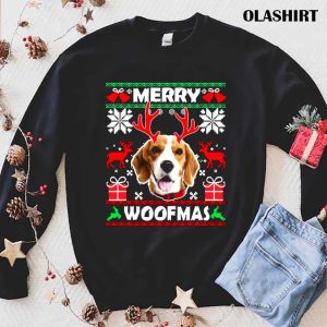 New Beagle Dog Merry Woofmas Christmas Dog Lovers Ugly Shirt