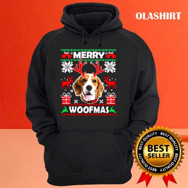 New Beagle Dog Merry Woofmas Christmas Dog Lovers Ugly Shirt