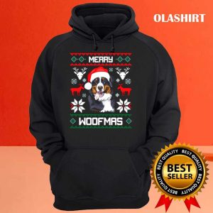 New Bernese Mountain Dog Merry Woofmas Funny Dog Xmas Shirt 3