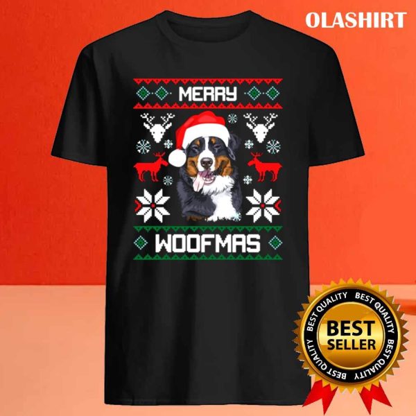 New Bernese Mountain Dog Merry Woofmas, Funny Dog Xmas Shirt