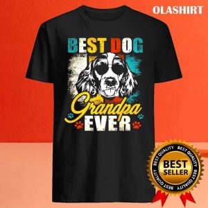 New Best Dog Grandpa Ever Eglish Springer Spaniel T shirt 4