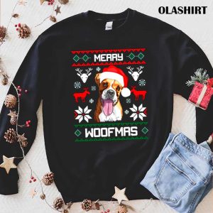 New Boxer Dog Merry Woofmas Funny Dog Christmas Shirt 1