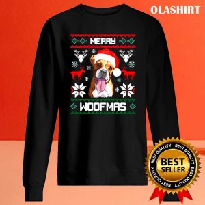 New Boxer Dog Merry Woofmas Funny Dog Christmas Shirt 2