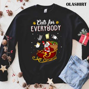 New Cats For Everybody Funny Ugly Christmas Sweatshirt T-shirt