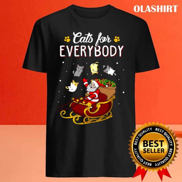 New Cats For Everybody Funny Ugly Christmas Sweatshirt T-shirt